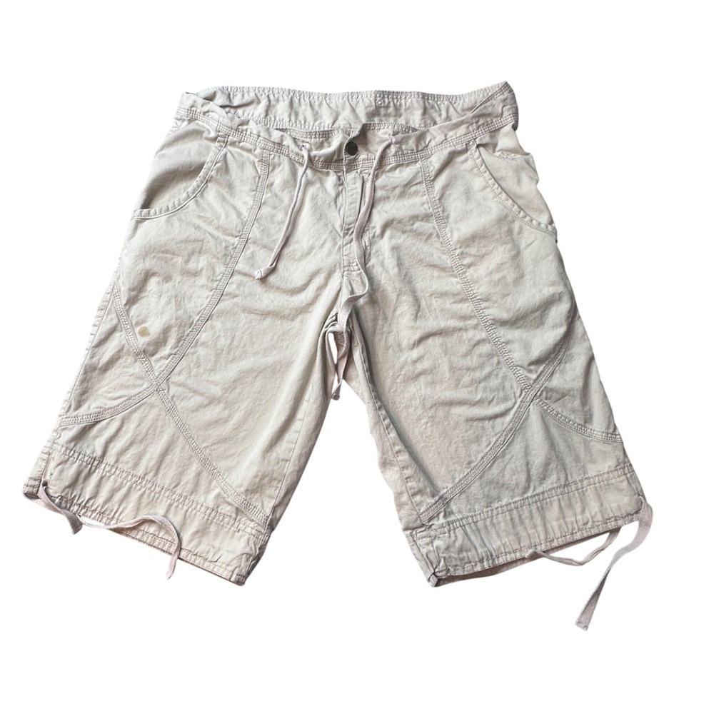 Magellan Sportswear Shorts Women 10 Khaki Cotton Cargo Utility Drawstring Hiking